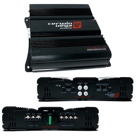 CERWIN-VEGA Cerwin Vega CVP8002D 800W 2-Channel Amplifier Max; Black CVP8002D
